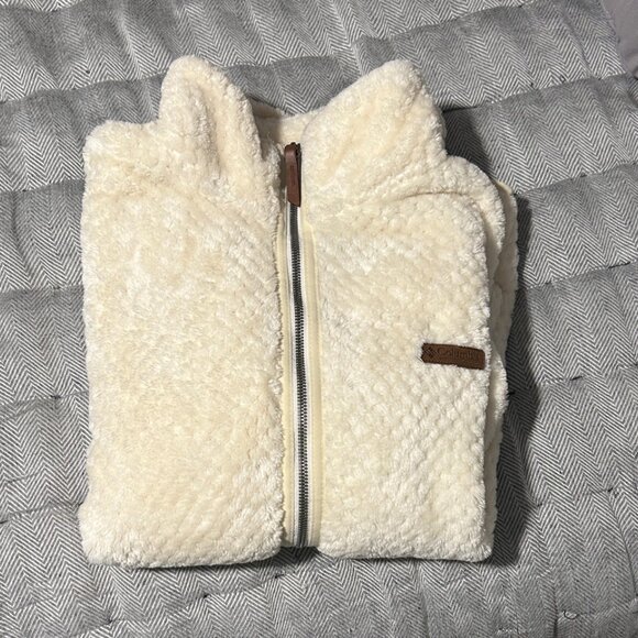 Colombia Cream Sherpa Full-Zip Jacket Women's XL - Picture 6 of 6